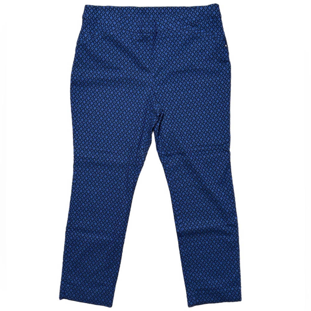 Briggs New York Navy Blue Geometric Print Leggings